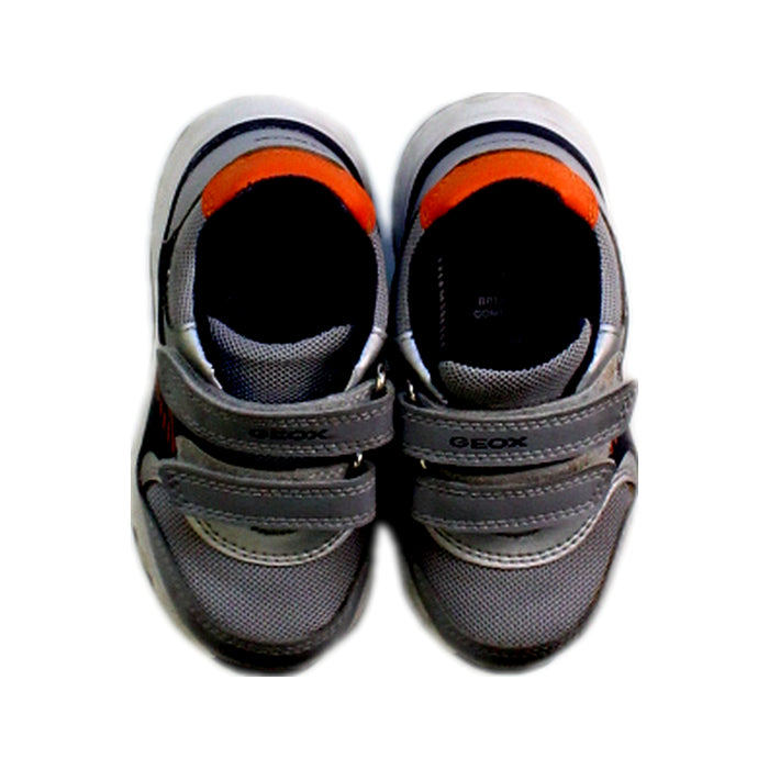 A Silver Sneakers from Geox in size 18-24M for boy. (Back View)