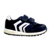 A Black Sneakers from Geox in size 18-24M for boy. (Front View)