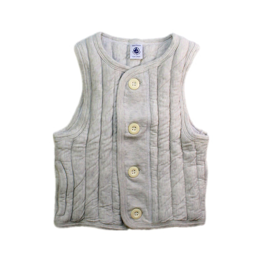A White Outerwear Vests from Petit Bateau in size 4T for boy. (Front View)