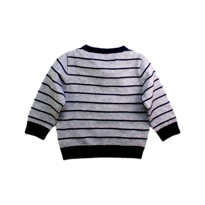 A Grey Long Sleeve Shirts from Chickeeduck in size 18-24M for boy. (Back View)