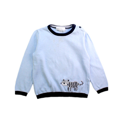 A Blue Crewneck Sweatshirts from The Little White Company in size 18-24M for boy. (Front View)