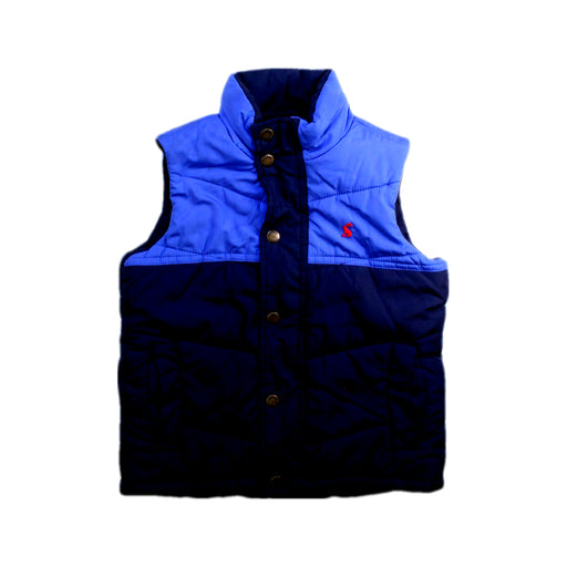 A Blue Outerwear Vests from Joules in size 6T for boy. (Front View)