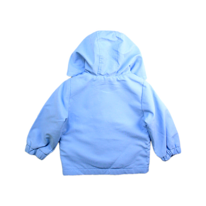 A Blue Rain Jackets from Jacadi in size 12-18M for boy. (Back View)