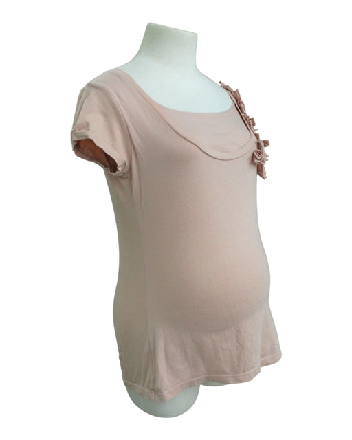 A Pink Short Sleeve Tops from Mothers en Vogue in size Maternity-S for maternity. (Front View)