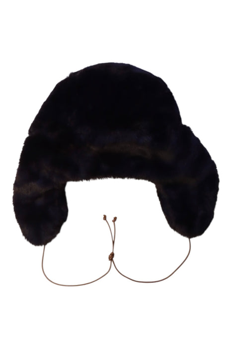 A Black Winter Hats from Bonton in size 14Y for neutral. (Back View)