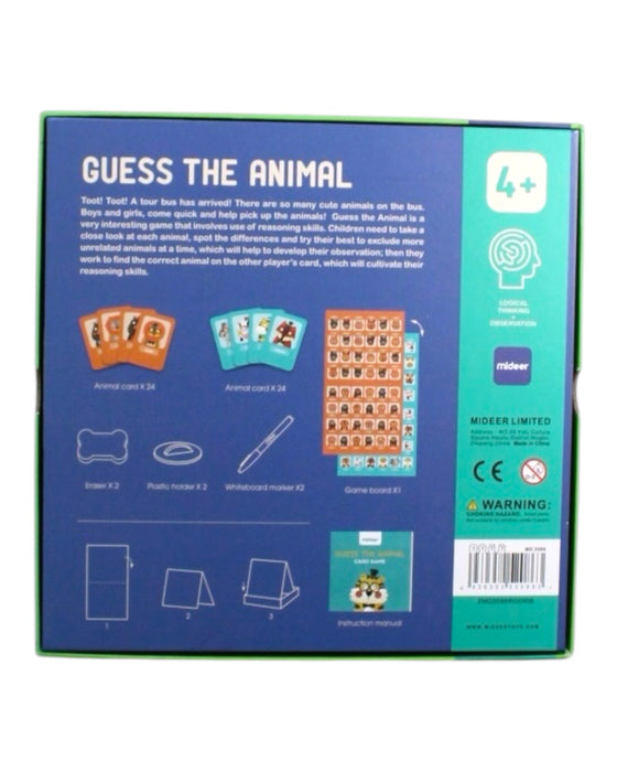 A Green Board Games & Puzzles from Mideer in size 4T for neutral. (Back View)