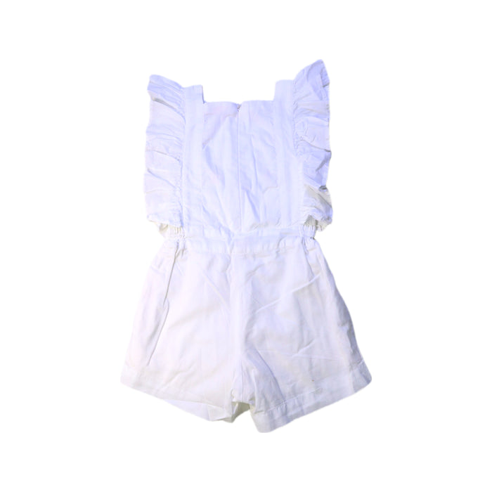 A White Sleeveless Rompers from Coco and Ginger in size 2T for girl. (Back View)