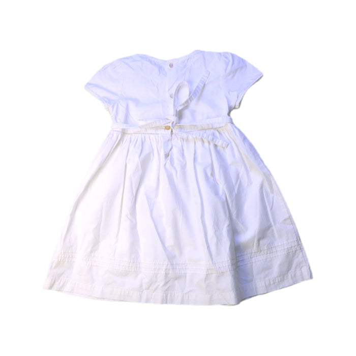 A White Sleeveless Dresses from Benebene in size 2T for girl. (Back View)
