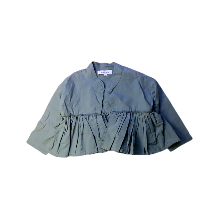 A Green Lightweight Jackets from Claudine in size 3T for girl. (Front View)