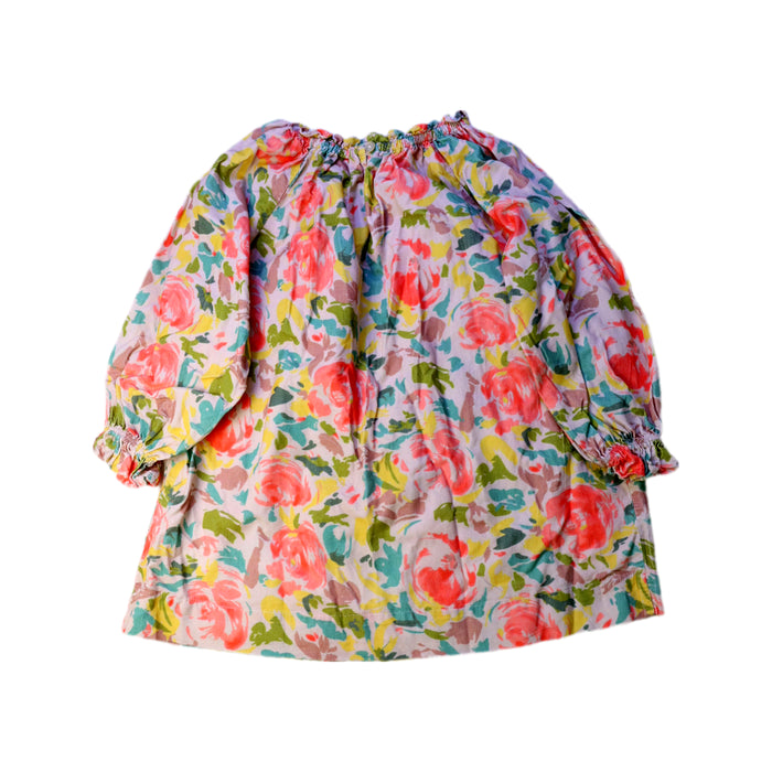 A Multicolour Long Sleeve Dresses from Bonton in size 4T for girl. (Back View)