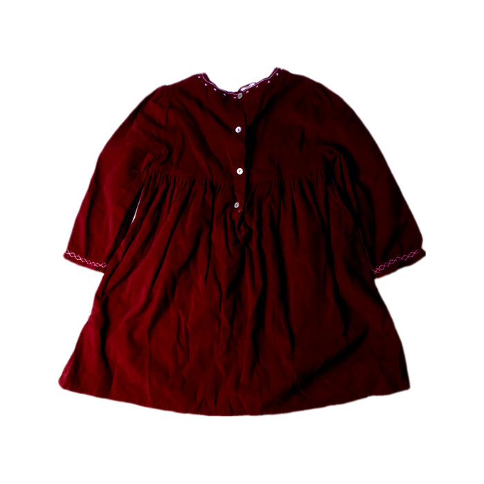 A Burgundy Long Sleeve Tops from Marie Puce in size 4T for girl. (Back View)