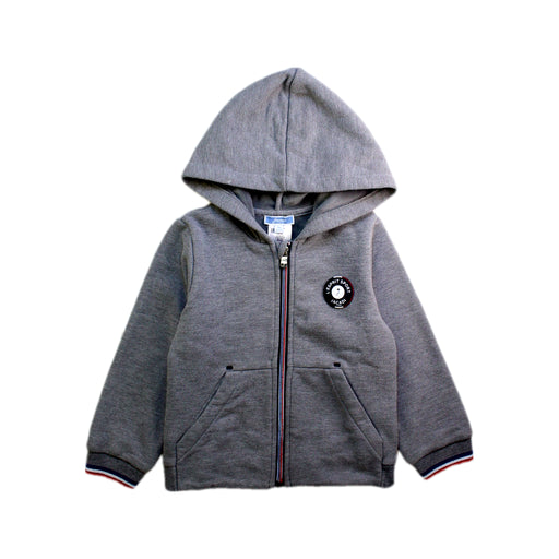 A Grey Zippered Sweatshirts from Jacadi in size 4T for boy. (Front View)