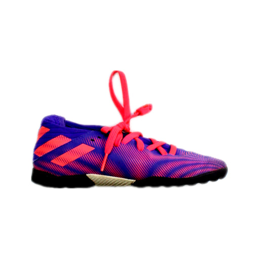 A Purple Cleats/Soccer Shoes from Adidas in size 9Y for neutral. (Front View)