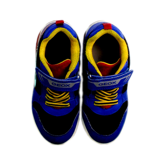 A Multicolour Sneakers from Geox in size 7Y for boy. (Back View)