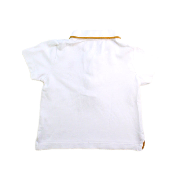 A White Short Sleeve Polos from Bout'Chou in size 6-12M for boy. (Back View)