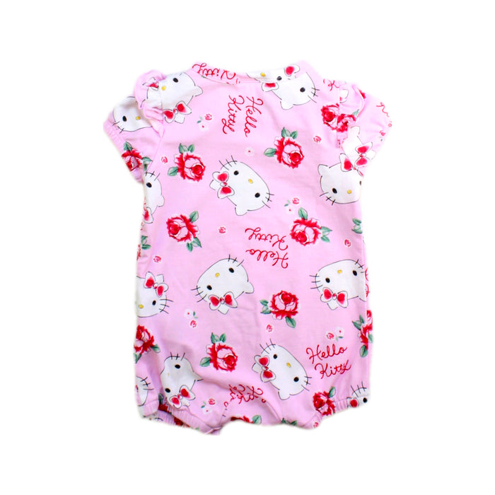 A Pink Short Sleeve Rompers from Peter Alexander in size 3-6M for girl. (Back View)