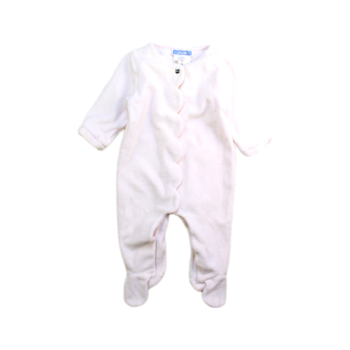 A White Onesies from Jacadi in size 0-3M for girl. (Front View)