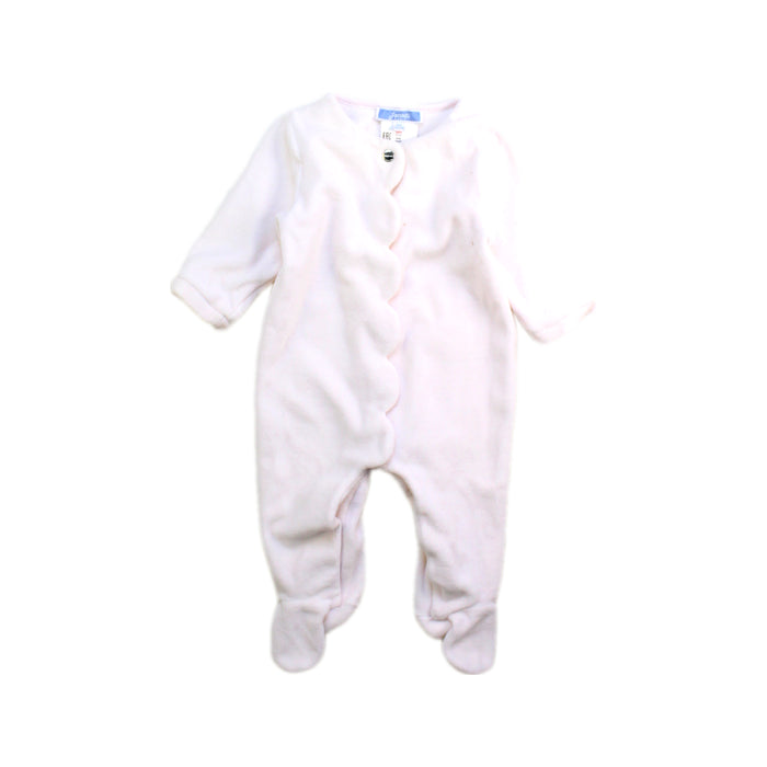A White Onesies from Jacadi in size 0-3M for girl. (Front View)