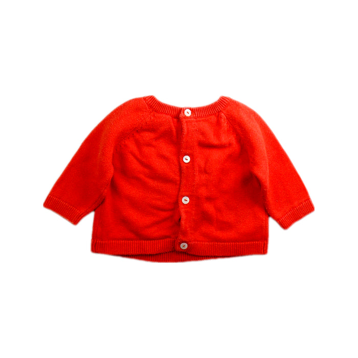 A Red Knit Sweaters from Jacadi in size 0-3M for boy. (Back View)