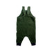 A Green Long Overalls from Mori in size 0-3M for boy. (Back View)