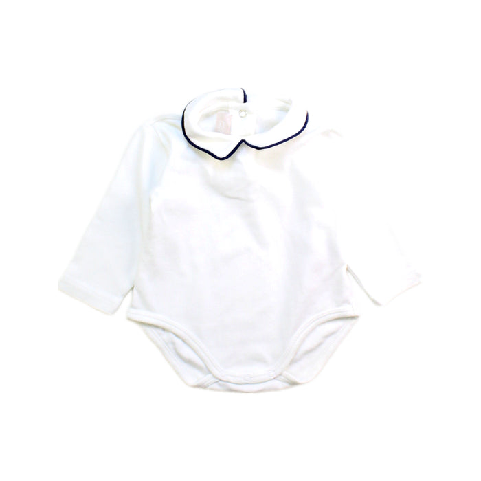 A White Long Sleeve Bodysuits from Chicco in size 3-6M for boy. (Front View)