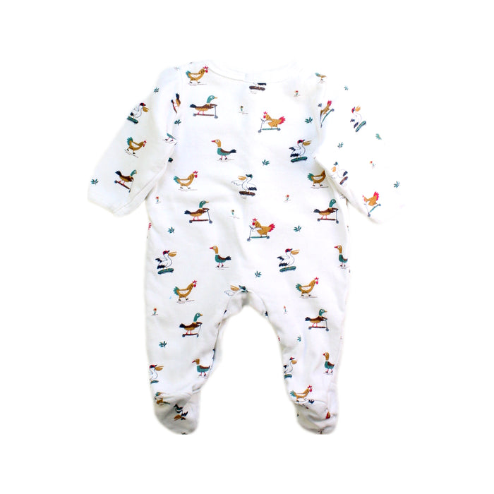 A White Onesies from Bout'Chou in size Newborn for boy. (Back View)