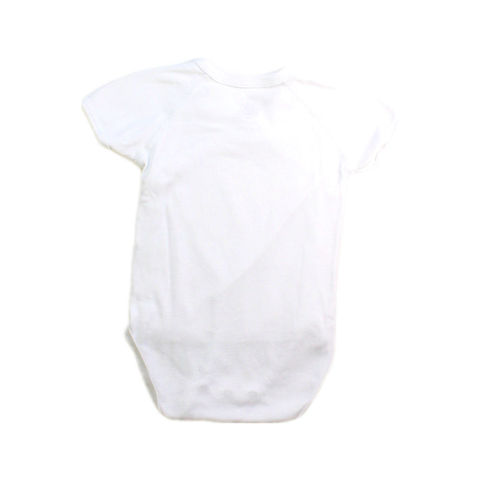 A White Short Sleeve Bodysuits from Petit Bateau in size 3-6M for neutral. (Back View)