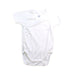A White Short Sleeve Bodysuits from Petit Bateau in size 3-6M for neutral. (Front View)