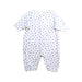 A White Short Sleeve Rompers from Petit Bateau in size Newborn for boy. (Back View)