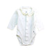 A White Long Sleeve Bodysuits from Petit Bateau in size 0-3M for girl. (Front View)