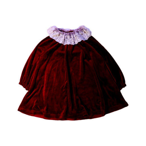 A Burgundy Long Sleeve Dresses from Konges Sløjd in size 12-18M for girl. (Front View)