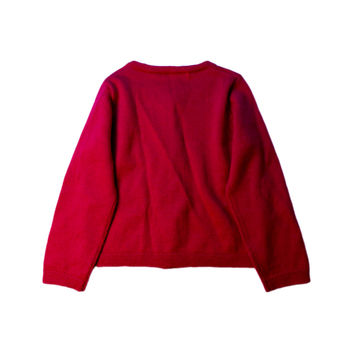 A Red Cardigans from Bonpoint in size 2T for girl. (Back View)