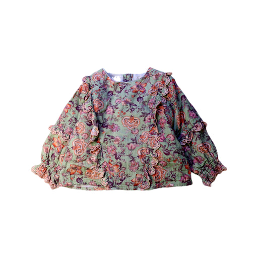 A Green Long Sleeve Tops from Louise Misha in size 2T for girl. (Front View)