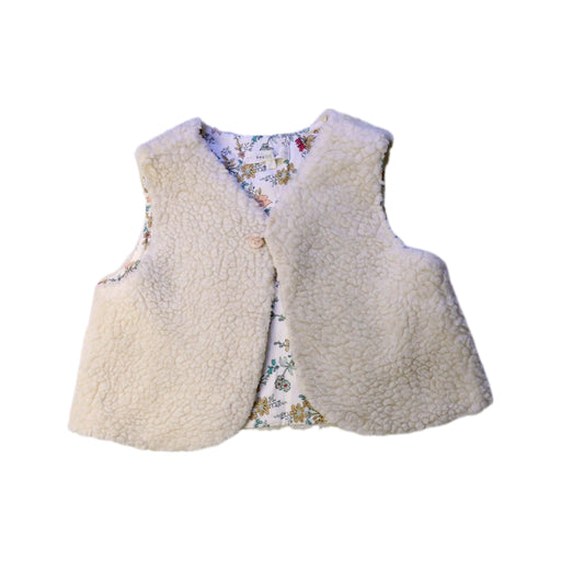 A Ivory Dress Up Vests from Benebene in size 4T for girl. (Front View)
