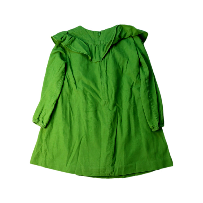 A Green Long Sleeve Dresses from Jacadi in size 4T for girl. (Back View)