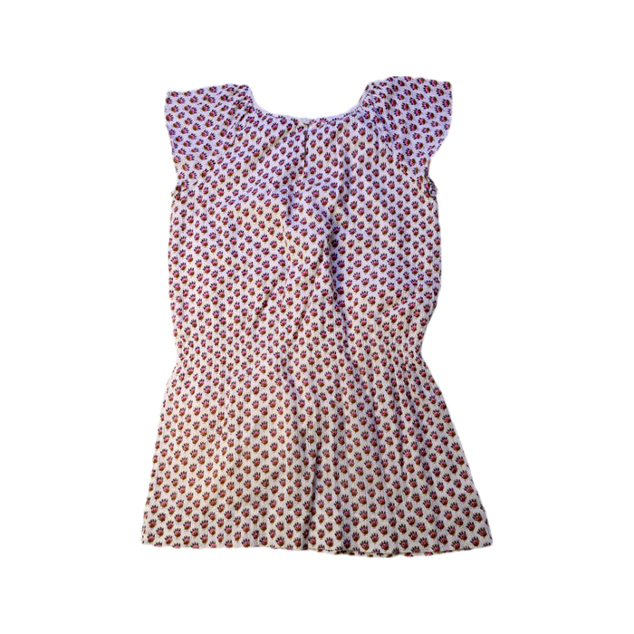 A Red Sleeveless Dresses from Bonpoint in size 4T for girl. (Back View)