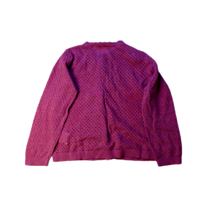 A Purple Cardigans from Bonpoint in size 3T for girl. (Back View)