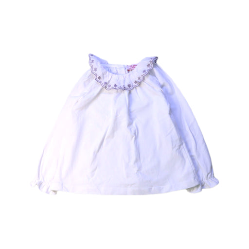A White Long Sleeve Tops from Confiture in size 2T for girl. (Front View)
