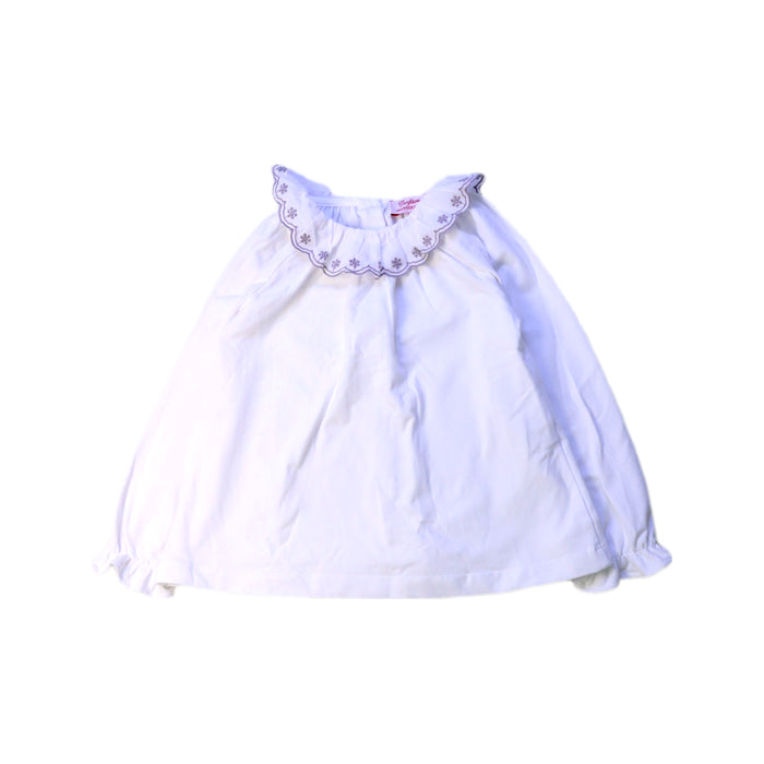 A White Long Sleeve Tops from Confiture in size 2T for girl. (Front View)