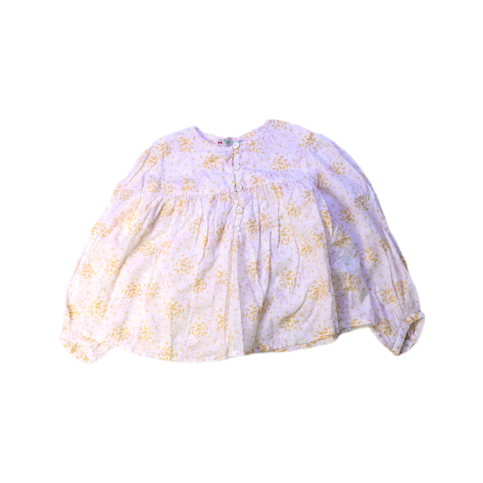 A White Long Sleeve Tops from Bonpoint in size 4T for girl. (Front View)