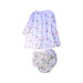 A White Dress Sets from Bonton in size 2T for girl. (Back View)
