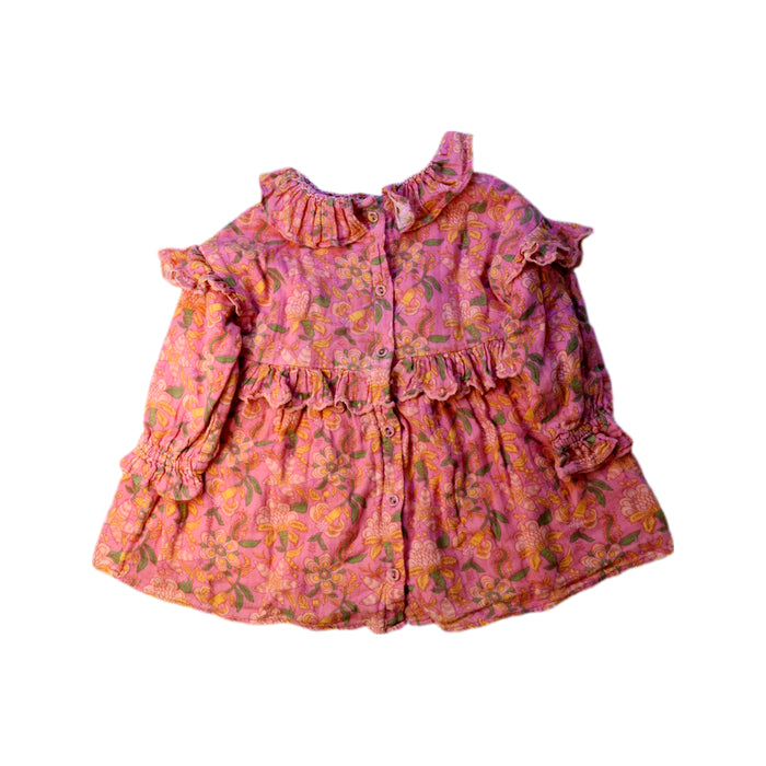 A Pink Long Sleeve Dresses from Louise Misha in size 2T for girl. (Back View)