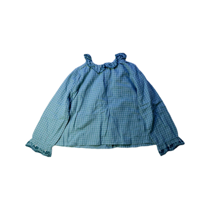 A Blue Long Sleeve Shirts from Emile et Ida in size 2T for girl. (Back View)