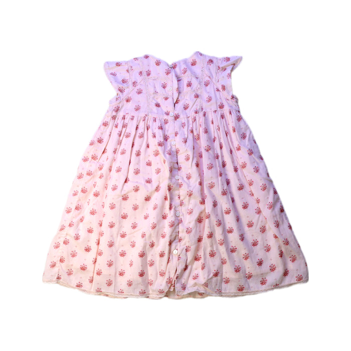 A Pink Sleeveless Dresses from Bonpoint in size 3T for girl. (Back View)