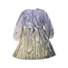 A Metallic Long Sleeve Dresses from Billieblush in size 4T for girl. (Back View)