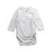 A White Long Sleeve Bodysuits from Petit Bateau in size Newborn for boy. (Front View)