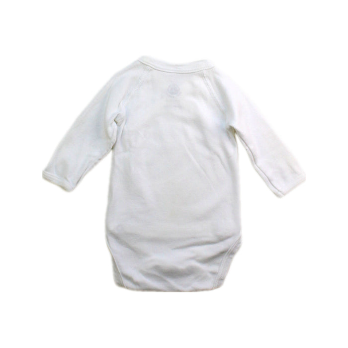 A White Long Sleeve Bodysuits from Petit Bateau in size Newborn for neutral. (Back View)