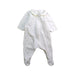 A White Onesies from Petit Bateau in size Newborn for boy. (Front View)
