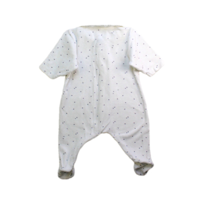 A White Onesies from Petit Bateau in size Newborn for boy. (Back View)