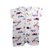A Red Short Sleeve Rompers from Petit Bateau in size 0-3M for boy. (Front View)
